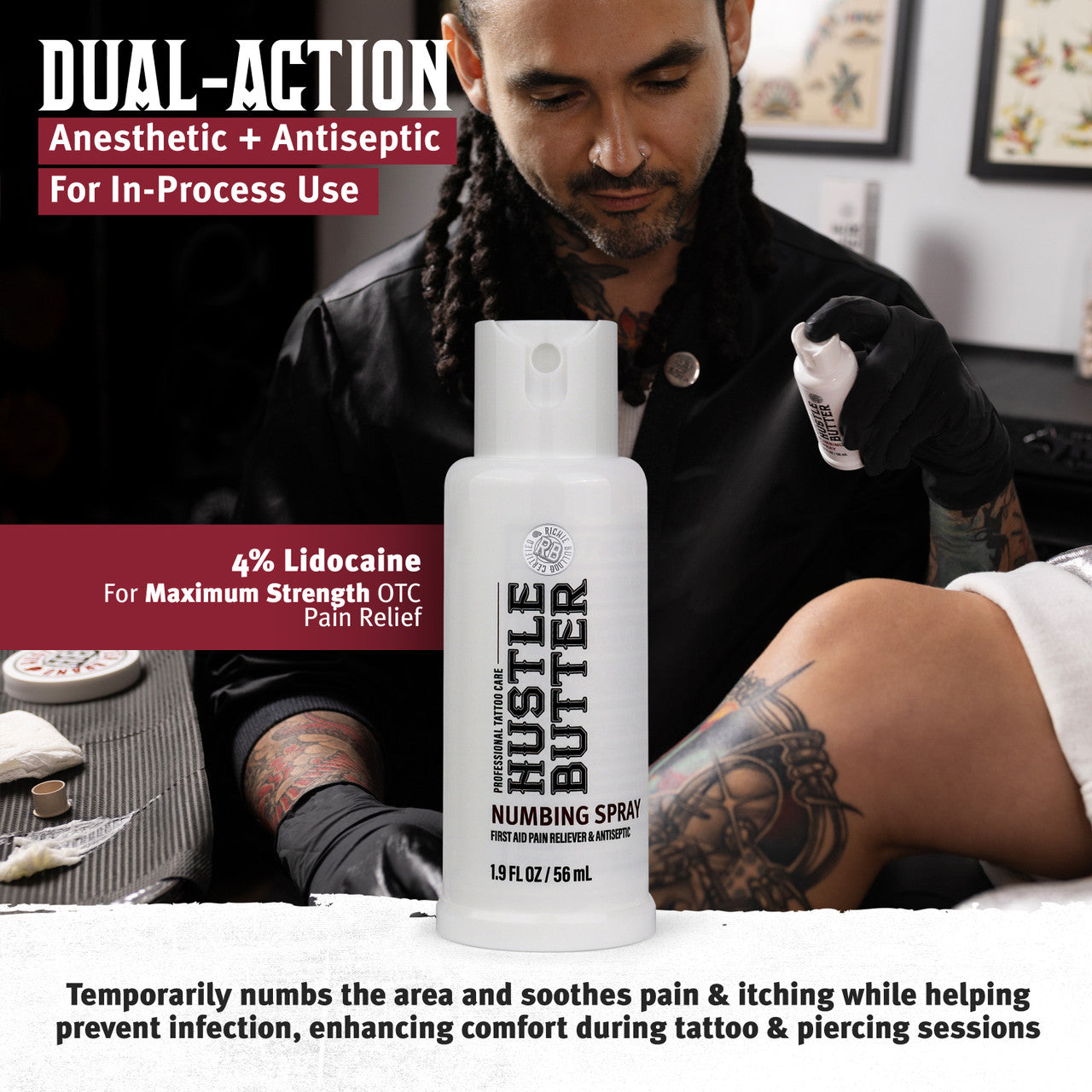 Hustle Butter Numing Spray – 1.9 fl oz