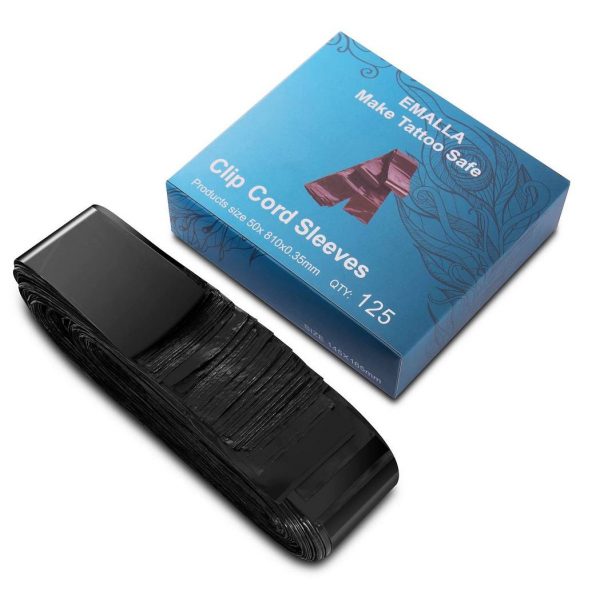 Emalla Tattoo Clip Cord Cover Sleeves – 125pcs/box