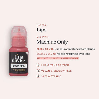 Tina Davies Envy Lip PMU Pigment Dusty Pink —— 0.5oz