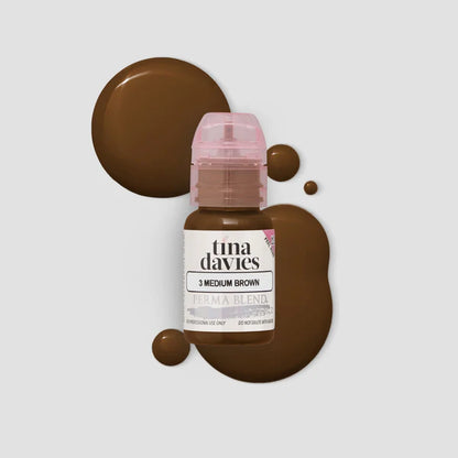 Tina Davies I Love Ink PMU Pigment Medium Brown  —— 0.5oz