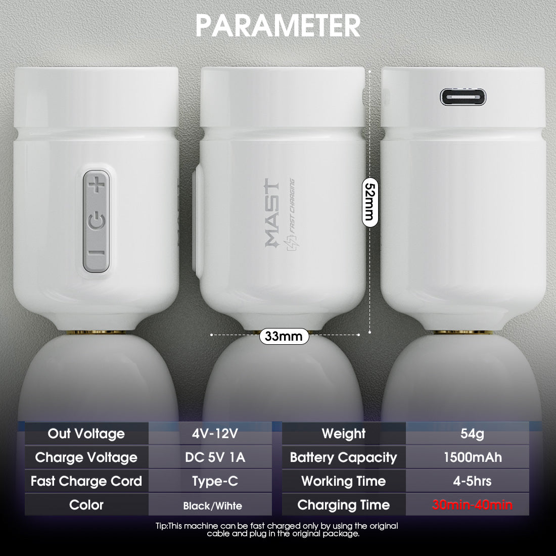 Mast Freeb Fast Charging Wireless Battery