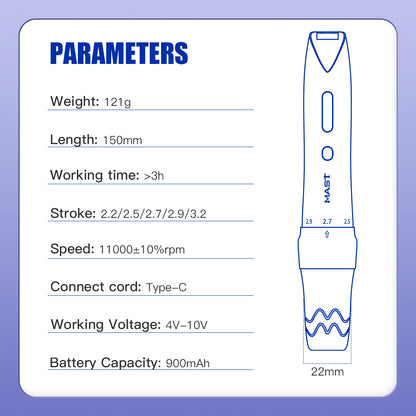 Mast P60 Adjustable Strokes Permanent Makeup Pen Machine