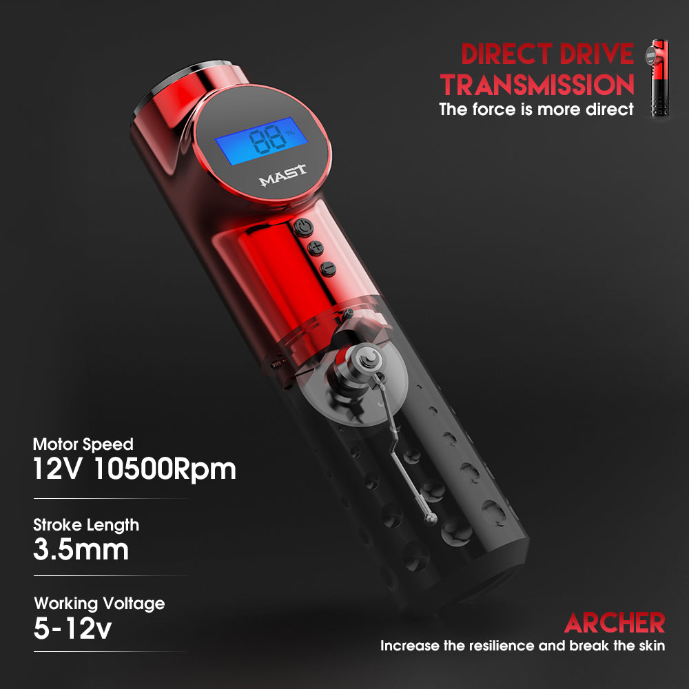 Mast Archer Wireless Battery Rotary Pen 3.5mm Stroke Length